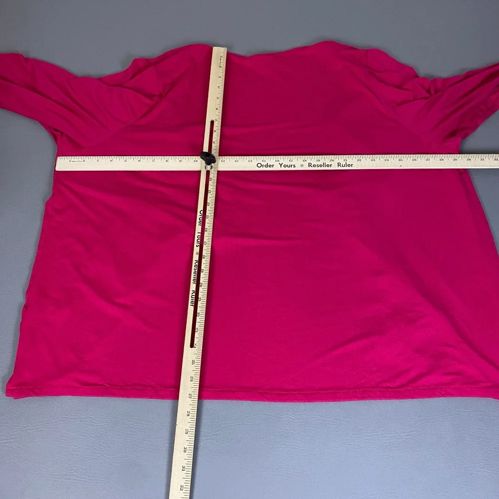 Jessica London Cardigan Sweater Women's Plus Size 30/32 Pink Open Front Rayon **